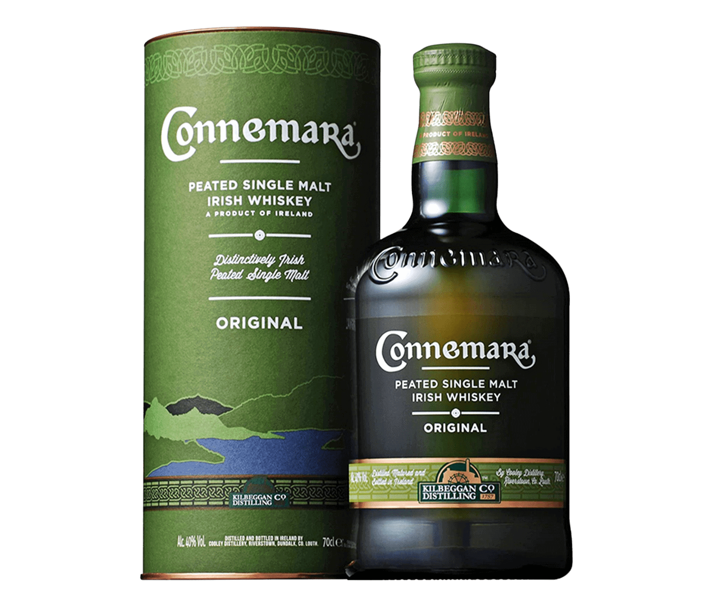 Connemara ORIGINAL Peated Single Malt Irish Whiskey 40% Vol. 0,7l +GB -  GOLDEN RAIN