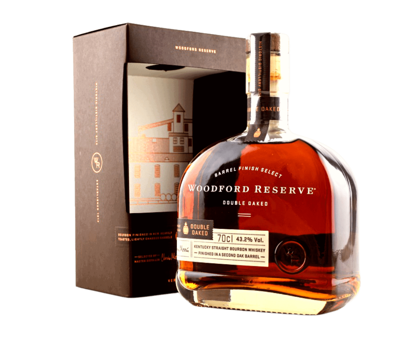 Woodford Reserve DOUBLE OAKED Kentucky Straight Bourbon Whiskey 43,2% Vol.  0,7l +GB - GOLDEN RAIN
